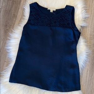 Banana Republic Navy Silky / Lacy Top